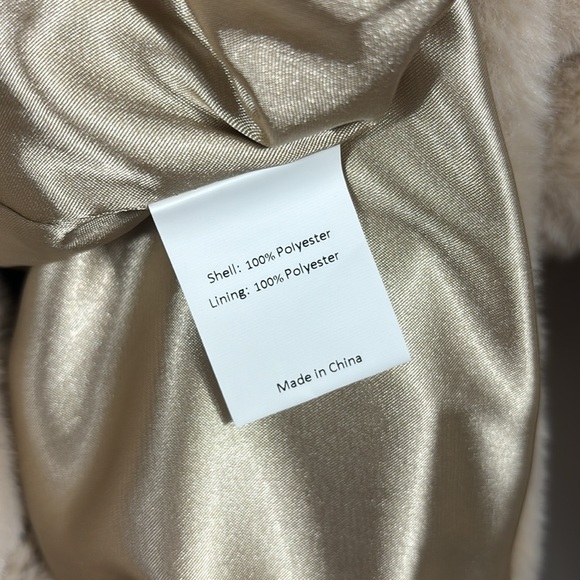 Allegra K Faux Fur Fluffy Coat Collar Warm Winter Outwear Cropped Jacket - Picture 7 of 9